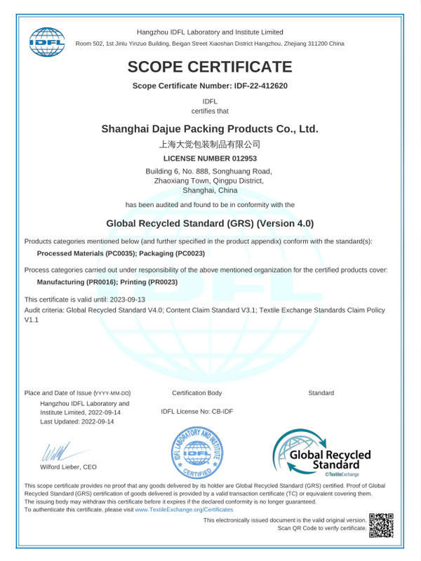 GRS certifikat